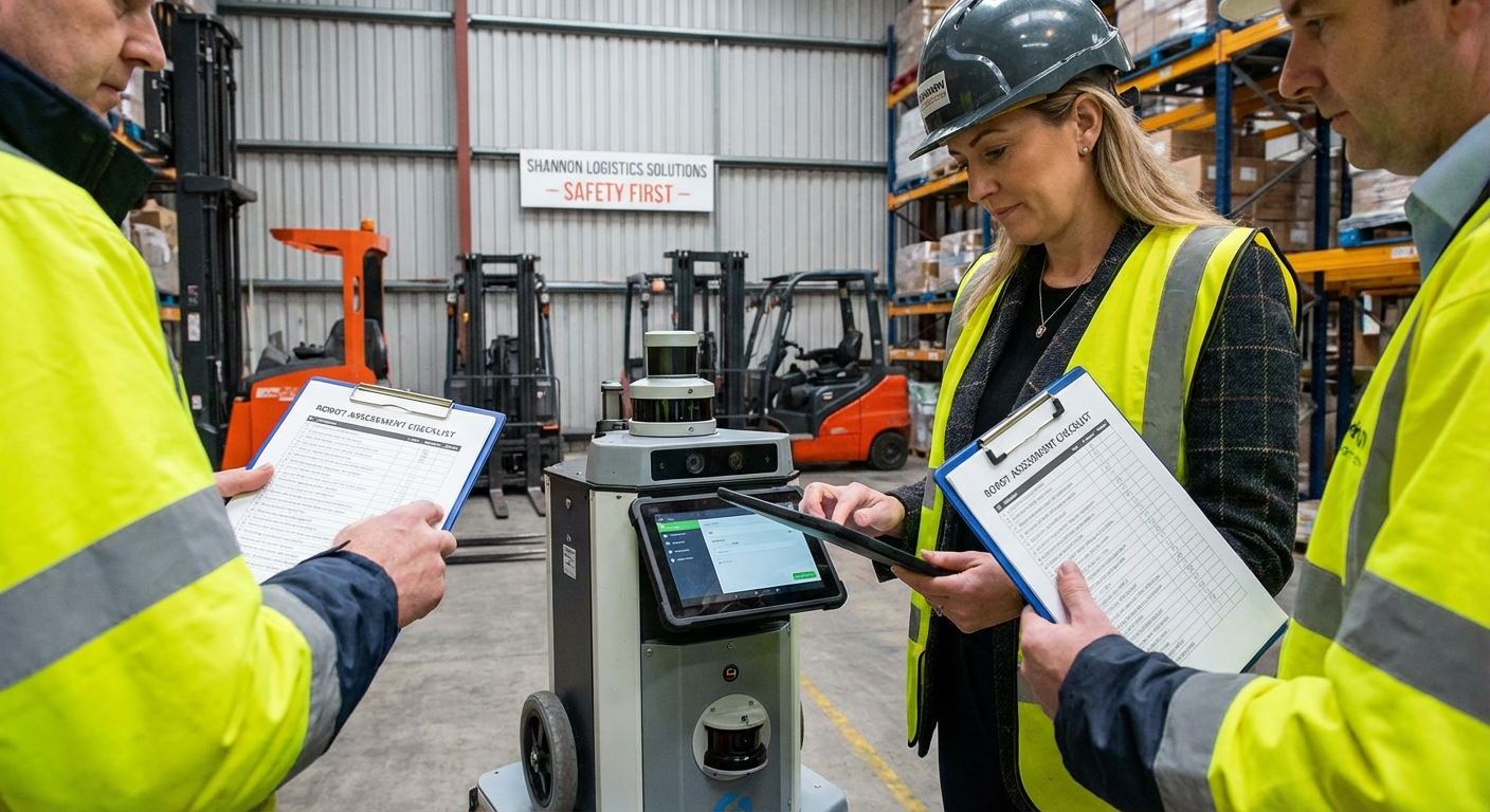 Robot assessment checklist being reviewed