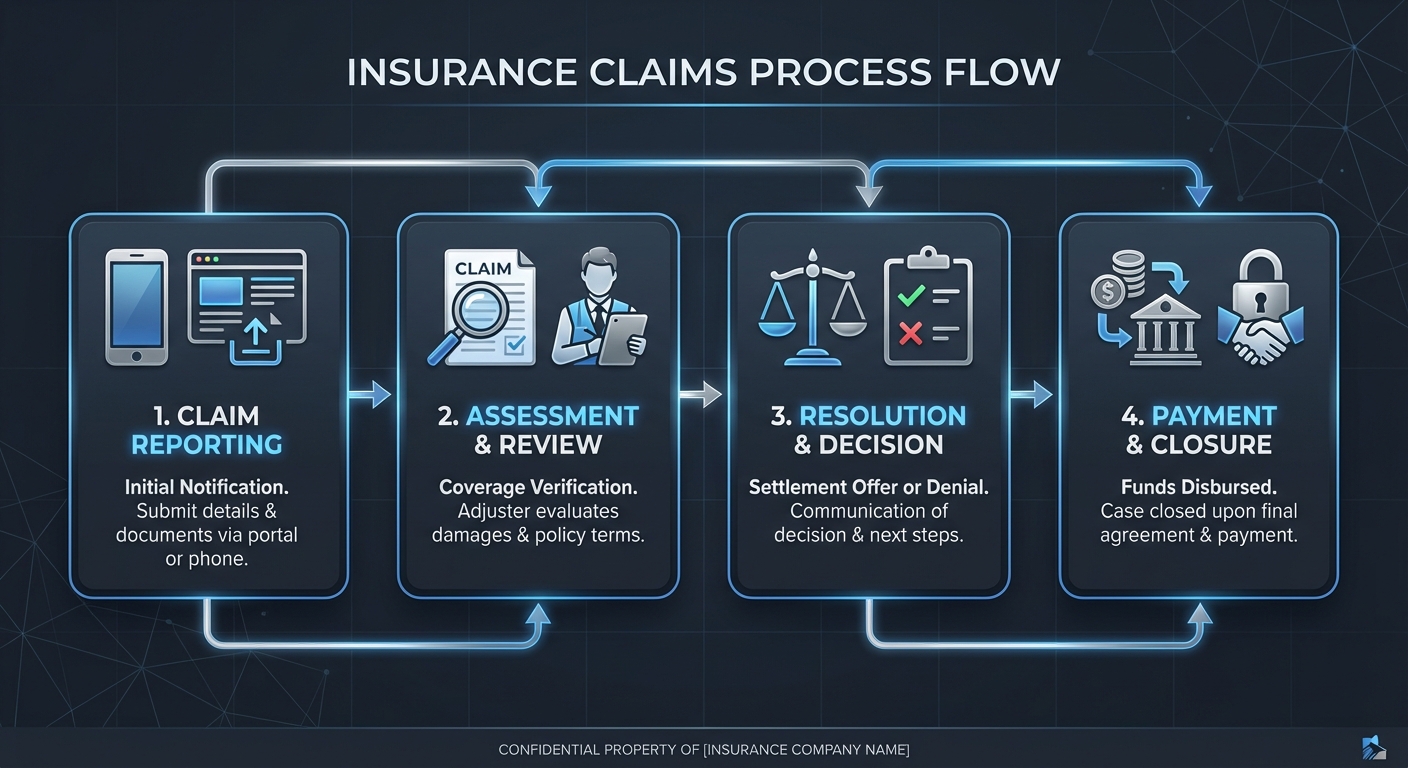 Insurance claims process steps