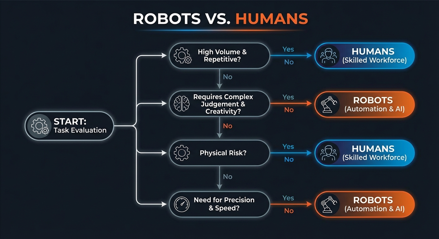 Decision guide for delivery robots vs manual service