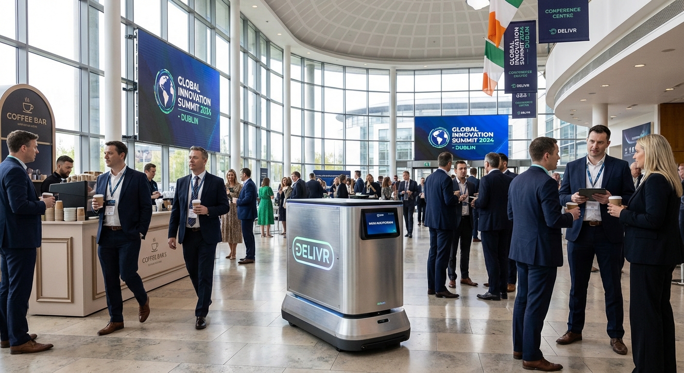 Robot setup at Dublin conference venue