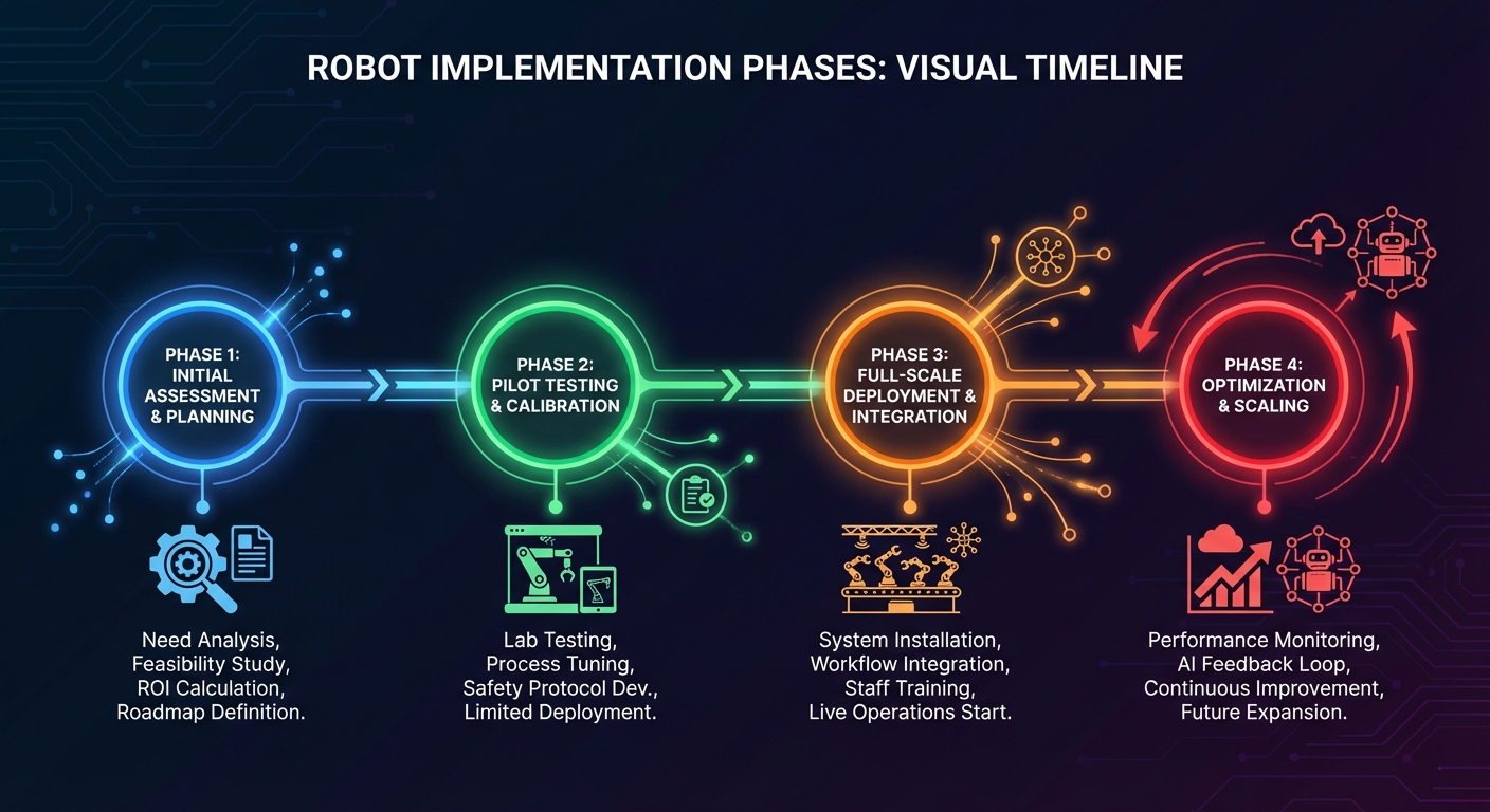 Robot implementation timeline diagram