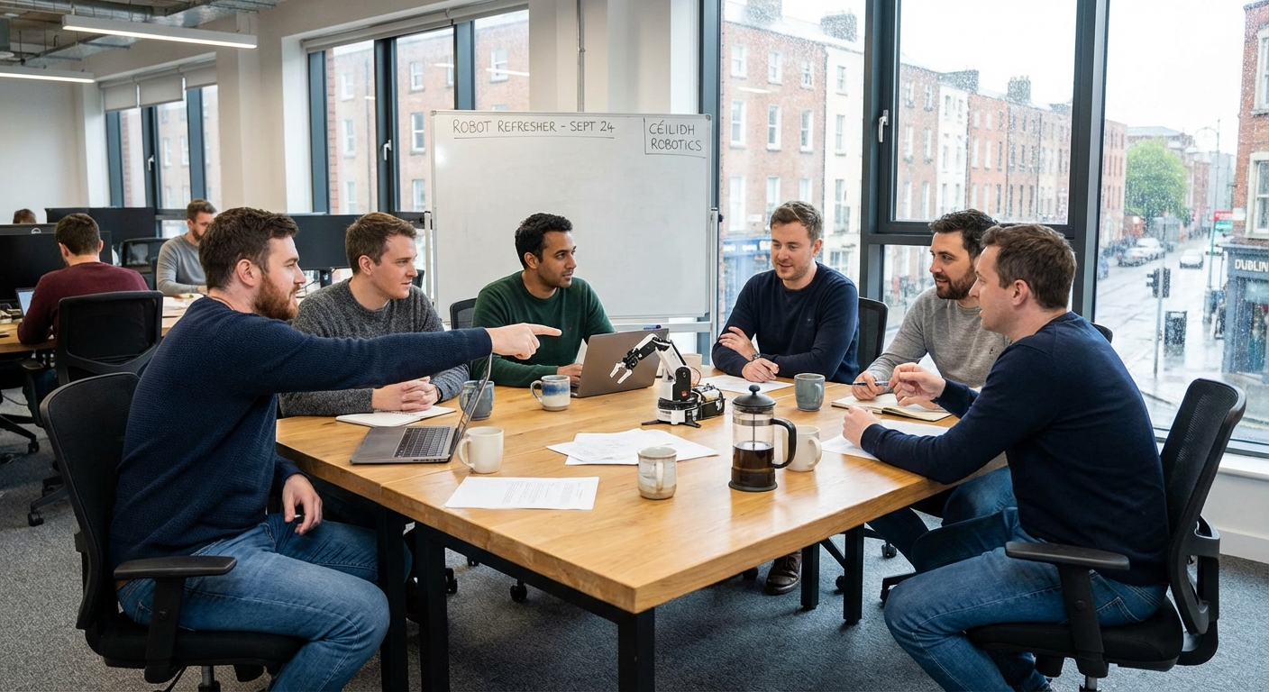 Team ongoing robot learning session