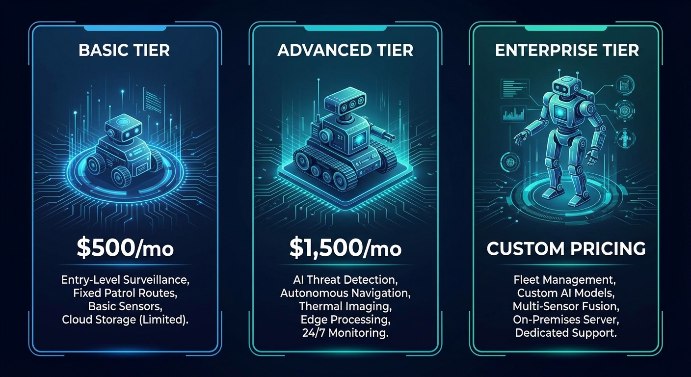 Security robot rental pricing comparison