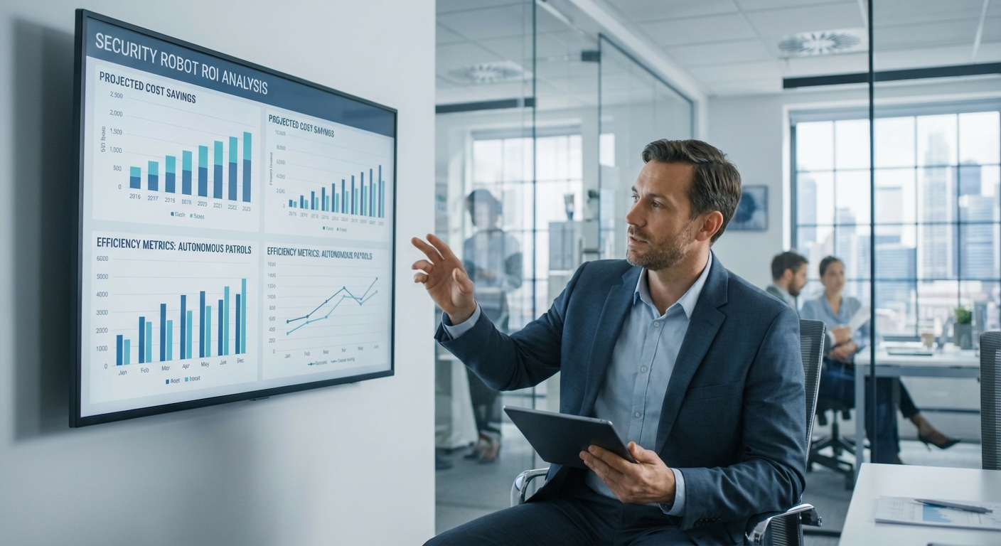 Security robot ROI calculator display