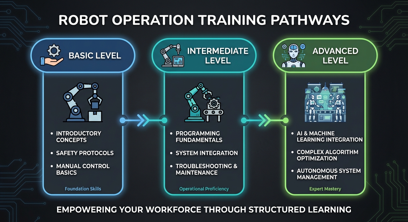 Different training levels illustrated